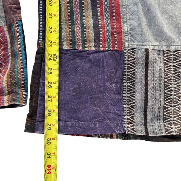 Jayli Vintage Bohemian Patchwork Wide Leg Overalls Boho Festival Hippie NWT New - Picture 9 of 15